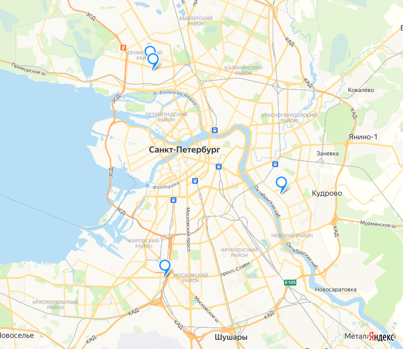 Карта торговых объектов
